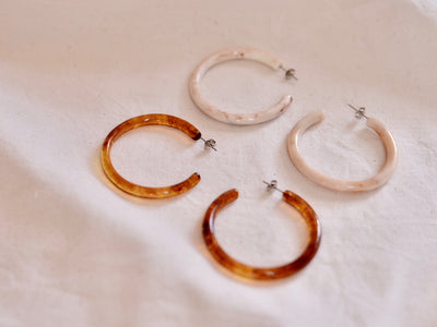Sustainable hoop earrings Amber 