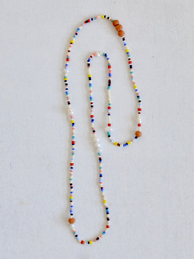 Sezi long bead necklace 