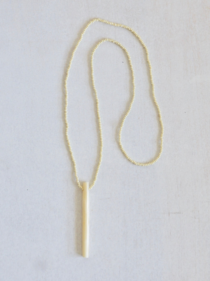 Upcycled bone long necklace 