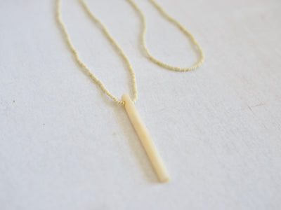 Upcycled bone long necklace 