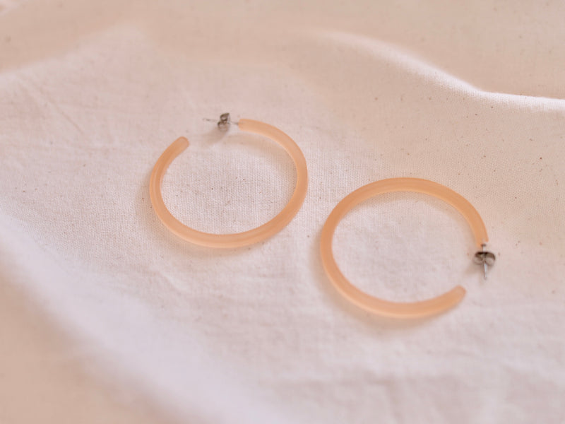 Sustainable hoop earrings Peach 
