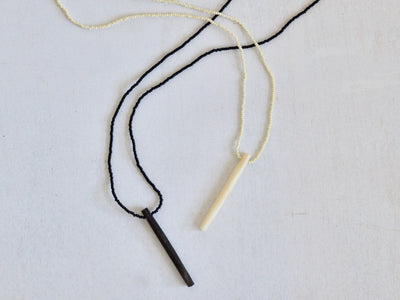 Upcycled horn long necklace 
