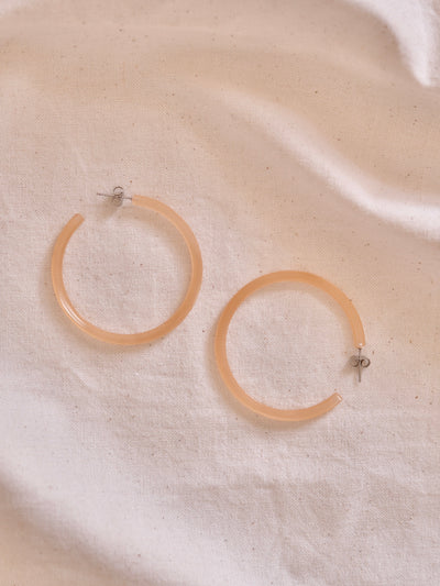 Sustainable hoop earrings Peach 