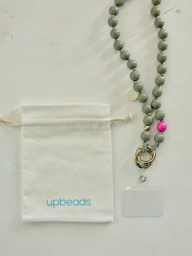 upbeads Upbeads Smartphone Shoulder Mobile Strap [Gray x Pink] 