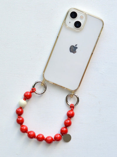 upbeads smartphone strap MINI [red x white] 